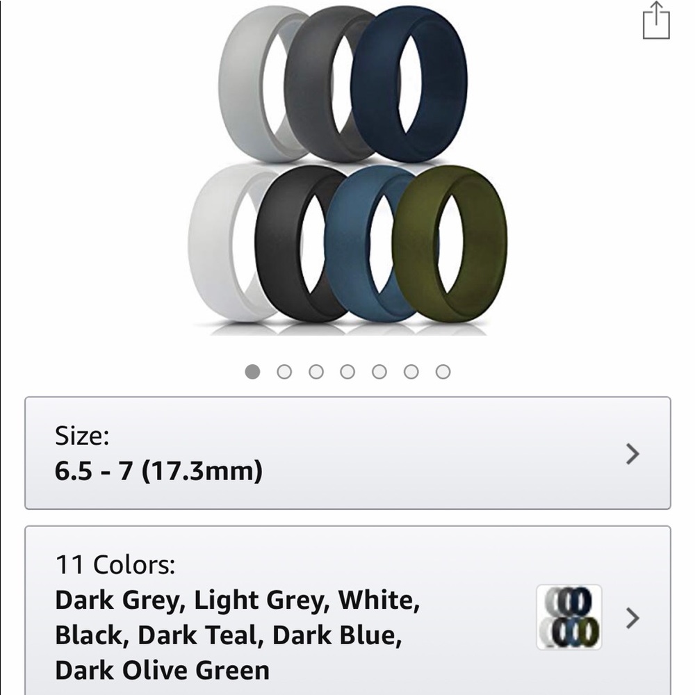 Thunderfit silicon wedding bands
